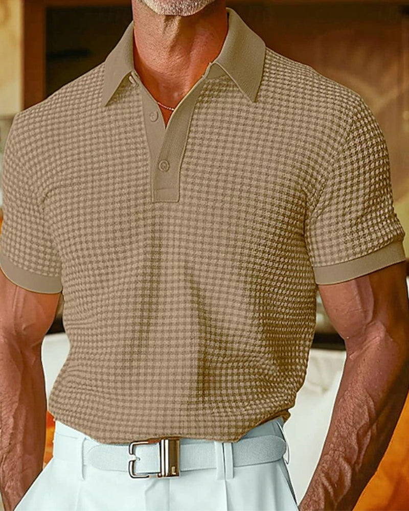 Herren-Poloshirt mit Kurzarm und klassischem Kragen in Rückansicht