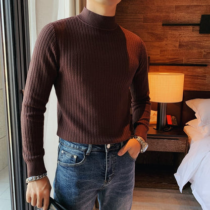 Herrenpullover Mit Klassischem Kragen