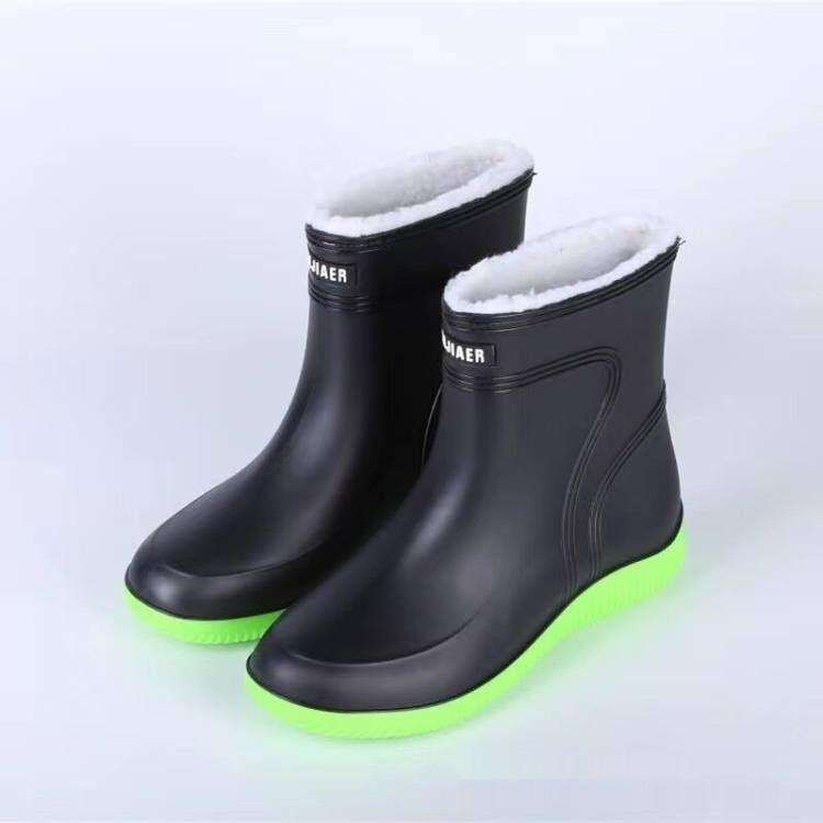 Unisex Fleece Gummistiefel Mit Warmem Innenfutter