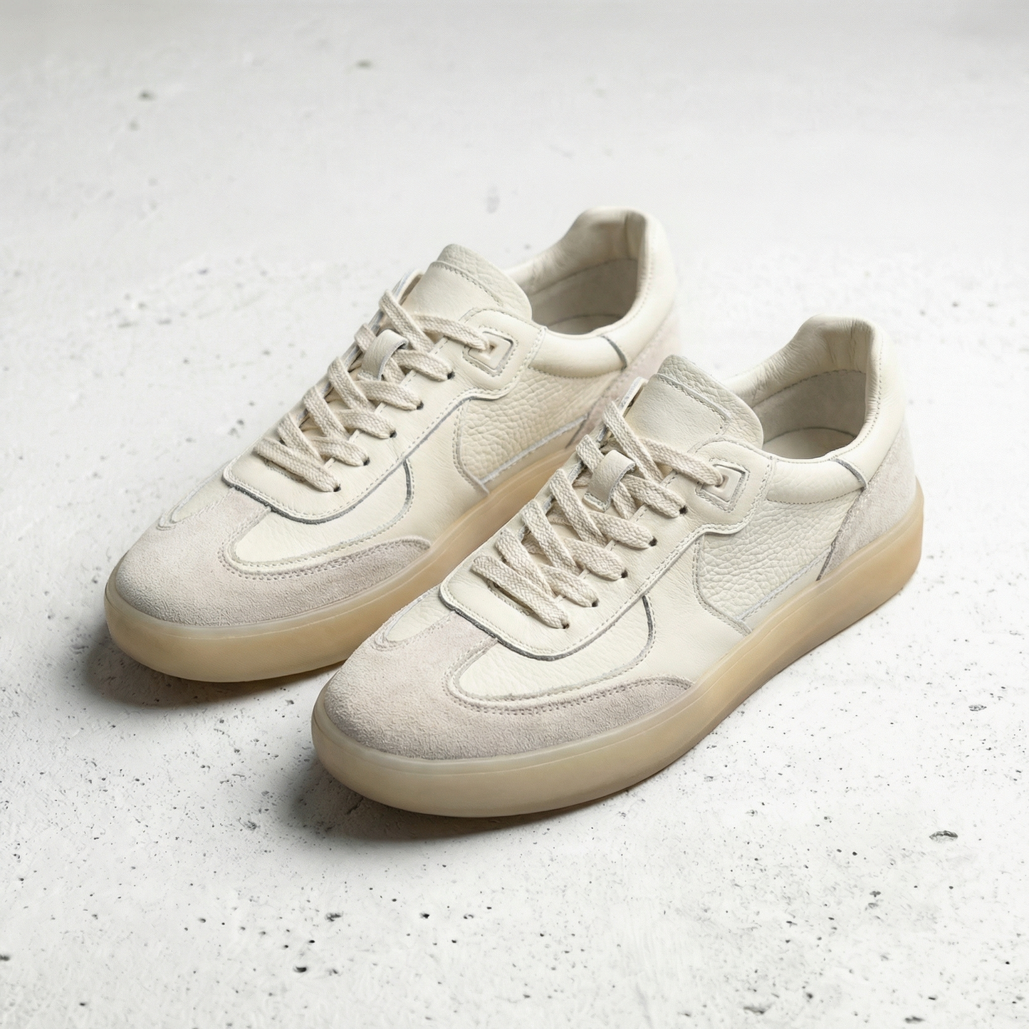 Herren Freizeitsneaker aus Kunstleder mit flacher Sohle