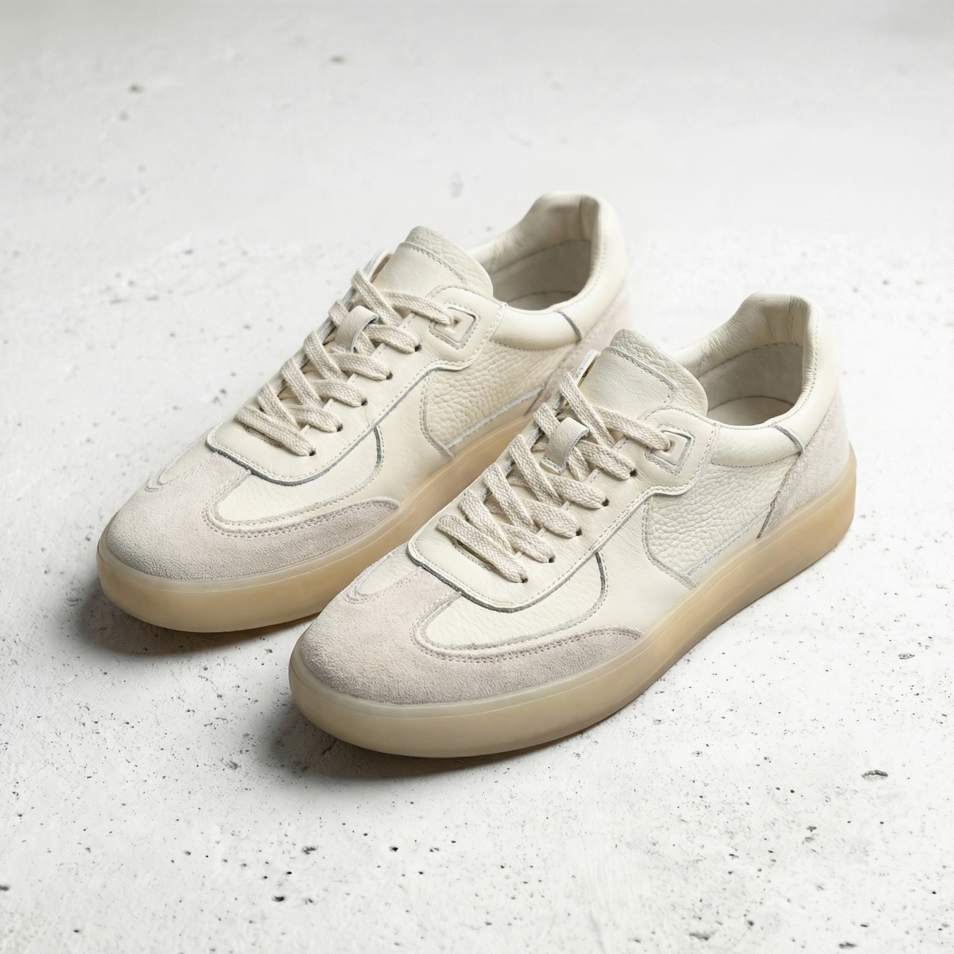 Herren Freizeitsneaker aus Kunstleder mit flacher Sohle