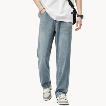 Herren Straight Leg Hose aus Lyocellmischung mit 5 Taschen, Vorderansicht