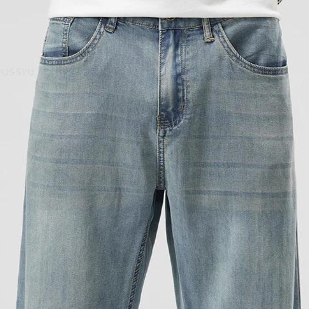 Herren Straight Leg Hose aus Lyocellmischung mit geradem Bein im Seitenprofil