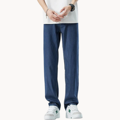Herren Straight Leg Hose Aus Lyocellmischung Mit 5 Taschen