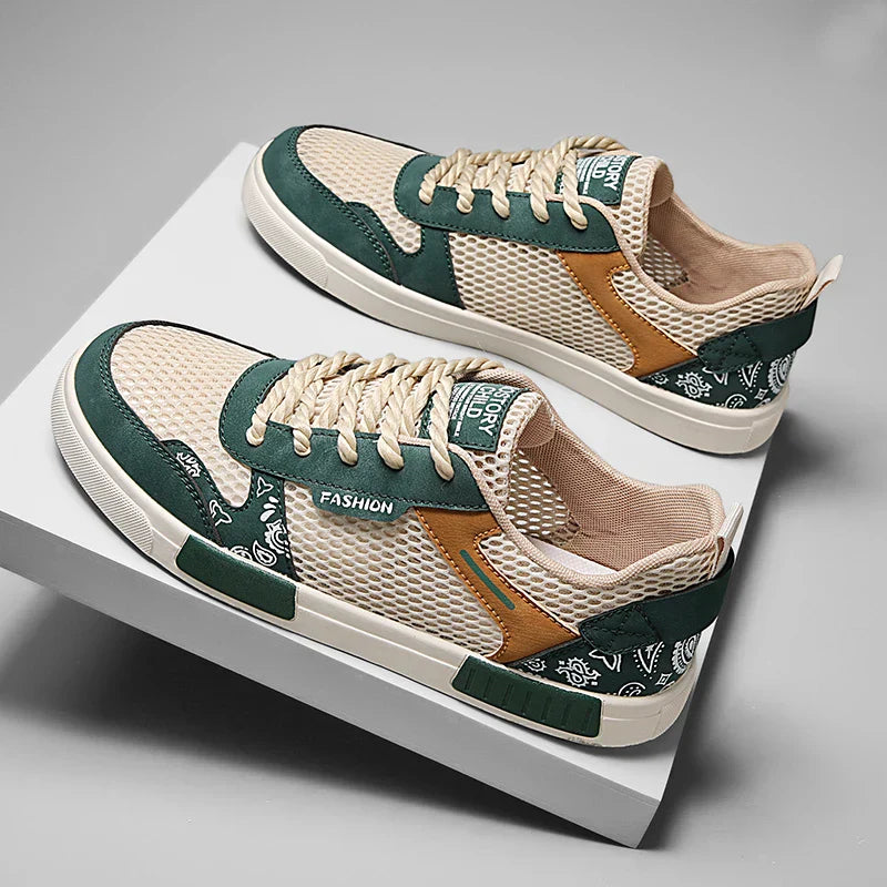 Seitenprofil der Herren-Casual-Sneaker mit strukturierter Sohle
