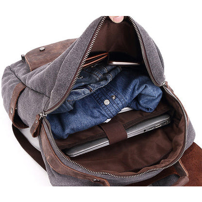 Tom Hollinger |  Vintage Canvas- und Leder-Rucksack für Herren