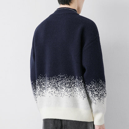 Herrenpullover mit Farbverlauf als wärmende Wintermode
