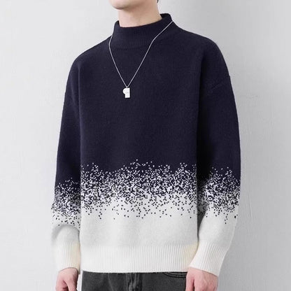 Men's Chunky Knit Sweater with Gradient