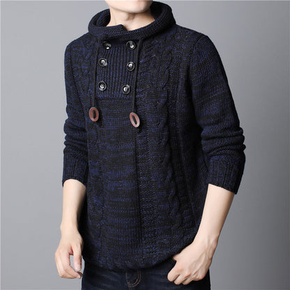Men's Chunky Knit Long Sleeve Hoodie