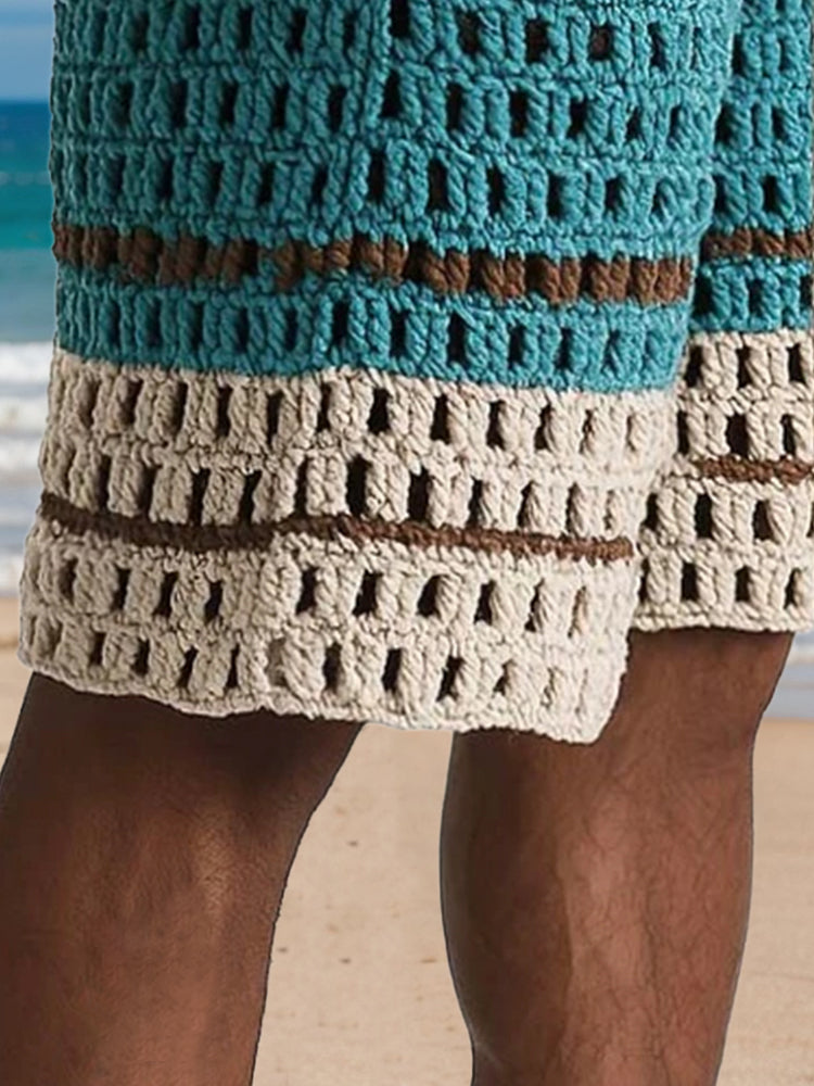 Detailansicht des elastischen Bundes der Herren Shorts