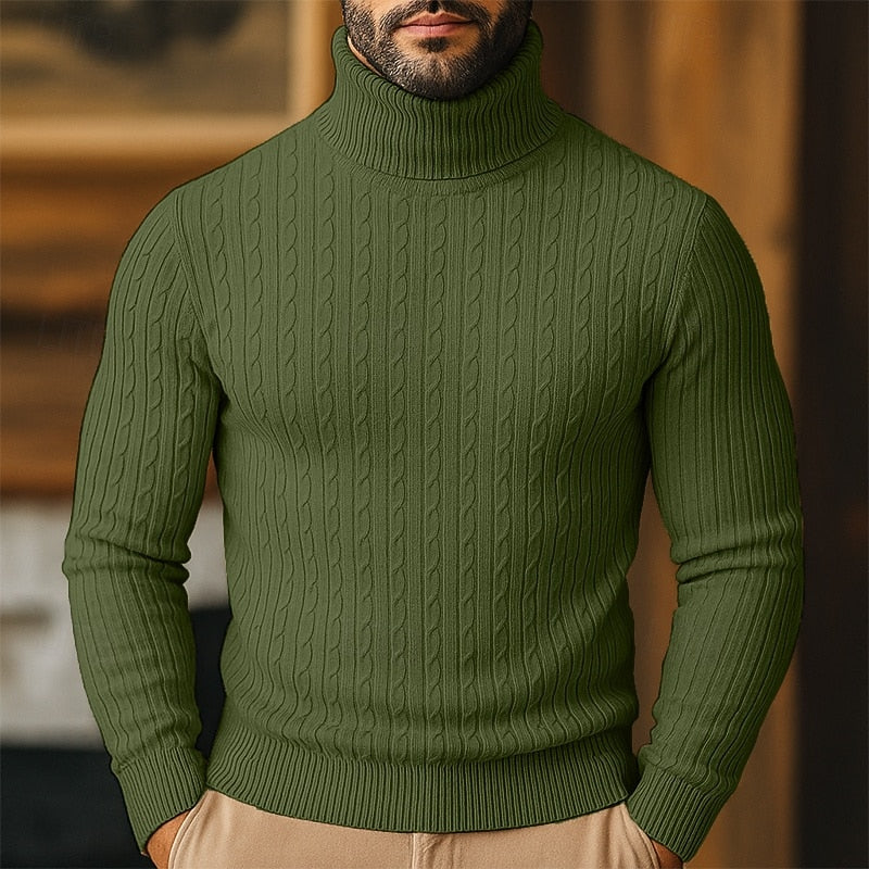 Vielseitiger Zopfstrickpullover für Freizeit und Büro
