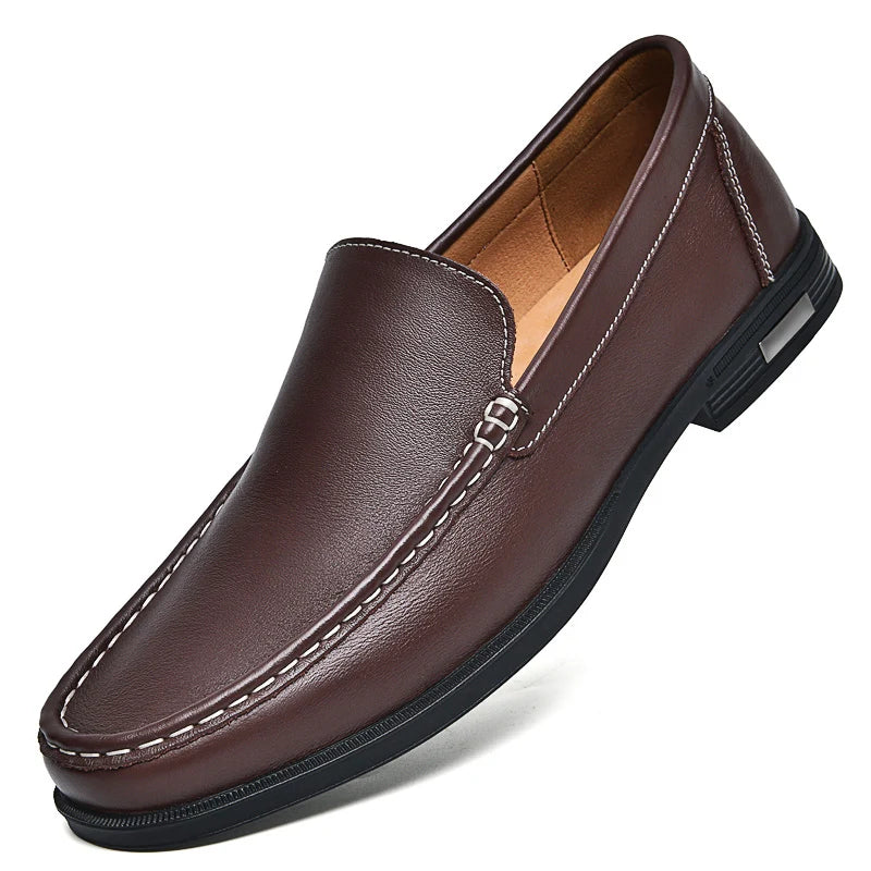 Herren Echtes Leder Elegante Loafer