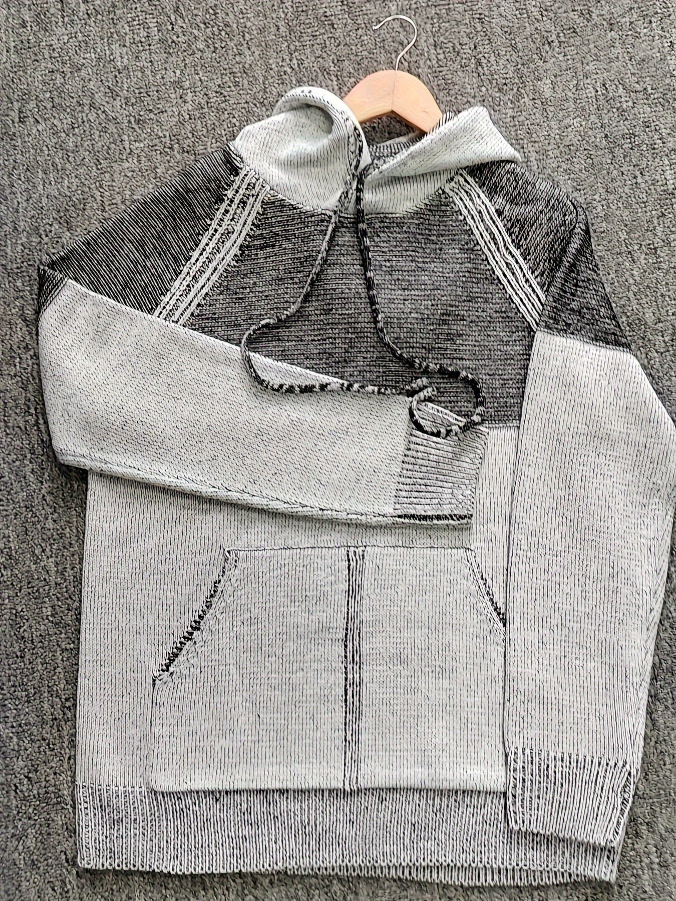 retro knit hoodie