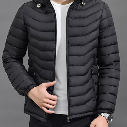 Steppjacke Mit Abnehmbarer Kapuze Für Kalte Tage
