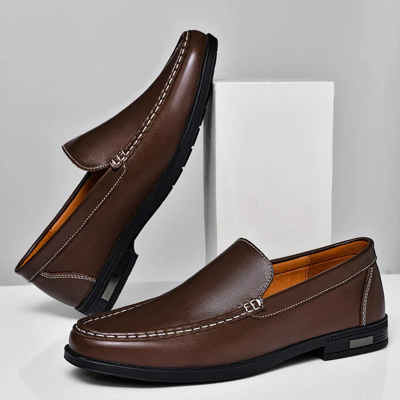 Herren Echtes Leder Elegante Loafer