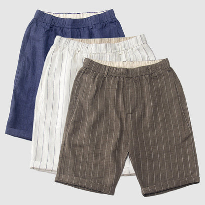 Tom Hollinger | Herren Leinen-Shorts mit hoher Taille