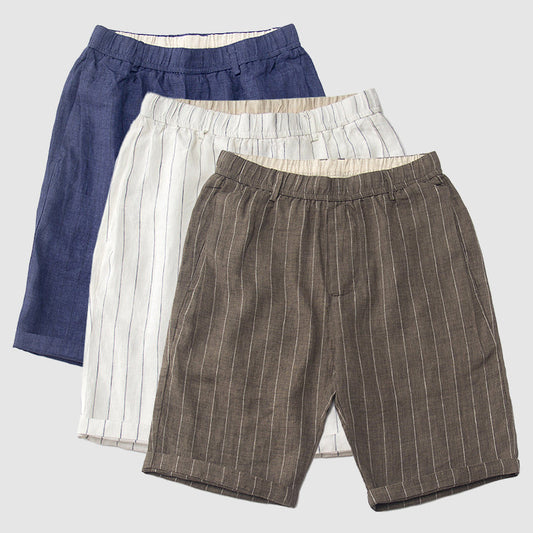 Tom Hollinger | Herren Leinen-Shorts mit hoher Taille