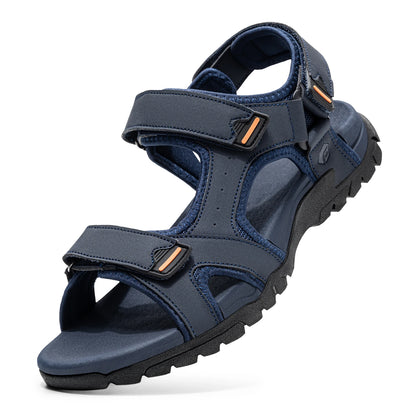 Herren breit geschnittene Zehenbox sportliche Walking-Sandalen
