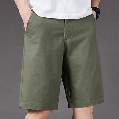 Herren Shorts Mit Mid Rise Und Geradem Knielangem Bein