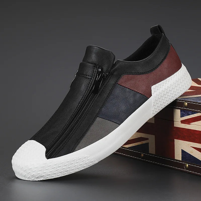 Paar Herren Sneaker aus Leder im skaterinspirierten Design