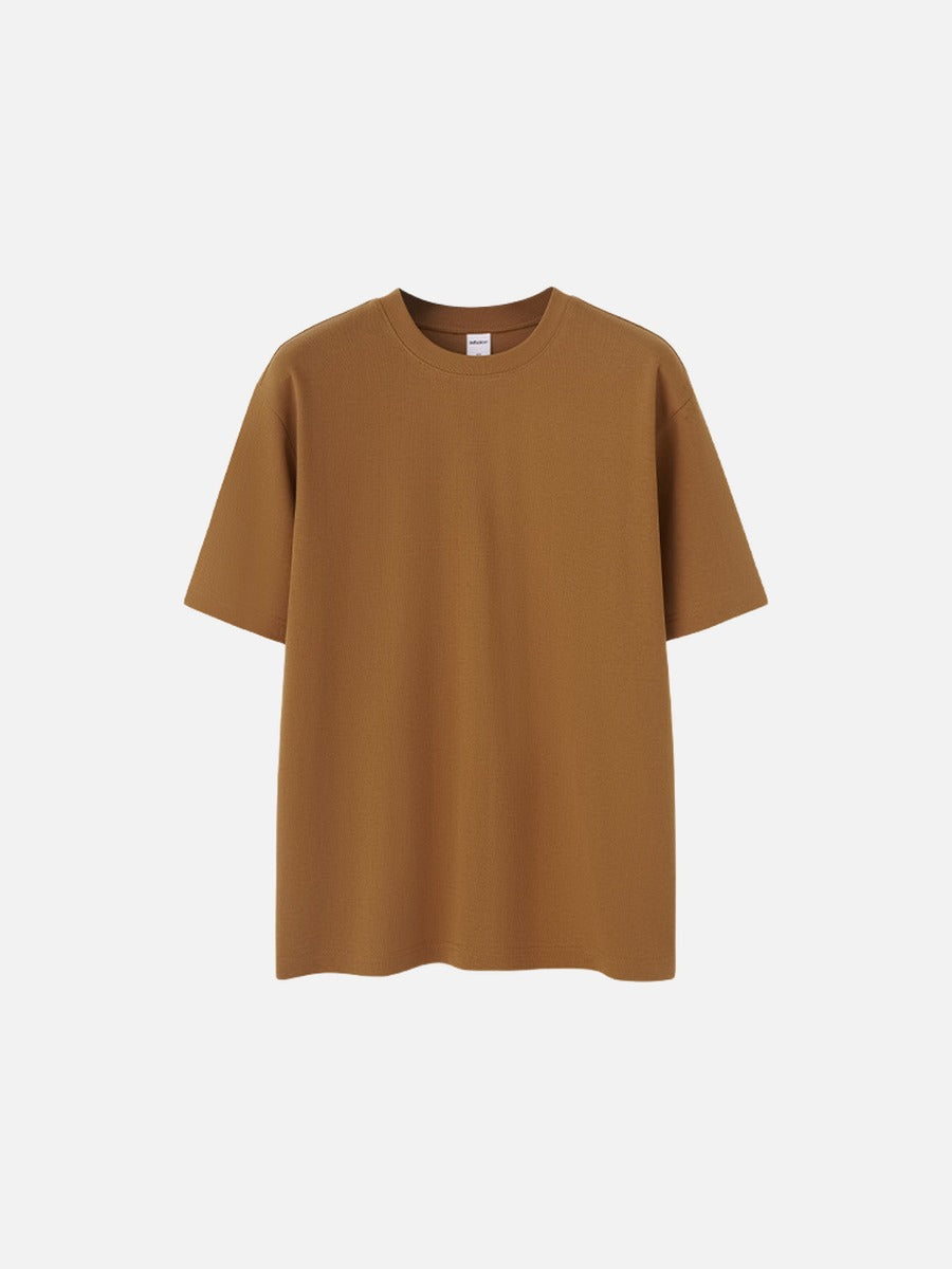 Damen Oversize T-Shirt in Uni mit kurzen Ärmeln im Detail