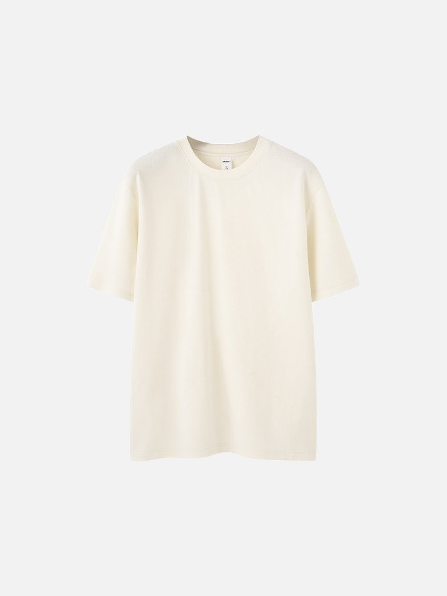 Damen Oversize T-Shirt aus Baumwolle mit Rundhalsausschnitt in Uni vorn