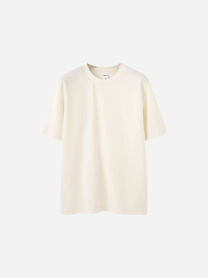 Damen Oversize T-Shirt aus Baumwolle mit Rundhalsausschnitt in Uni vorn