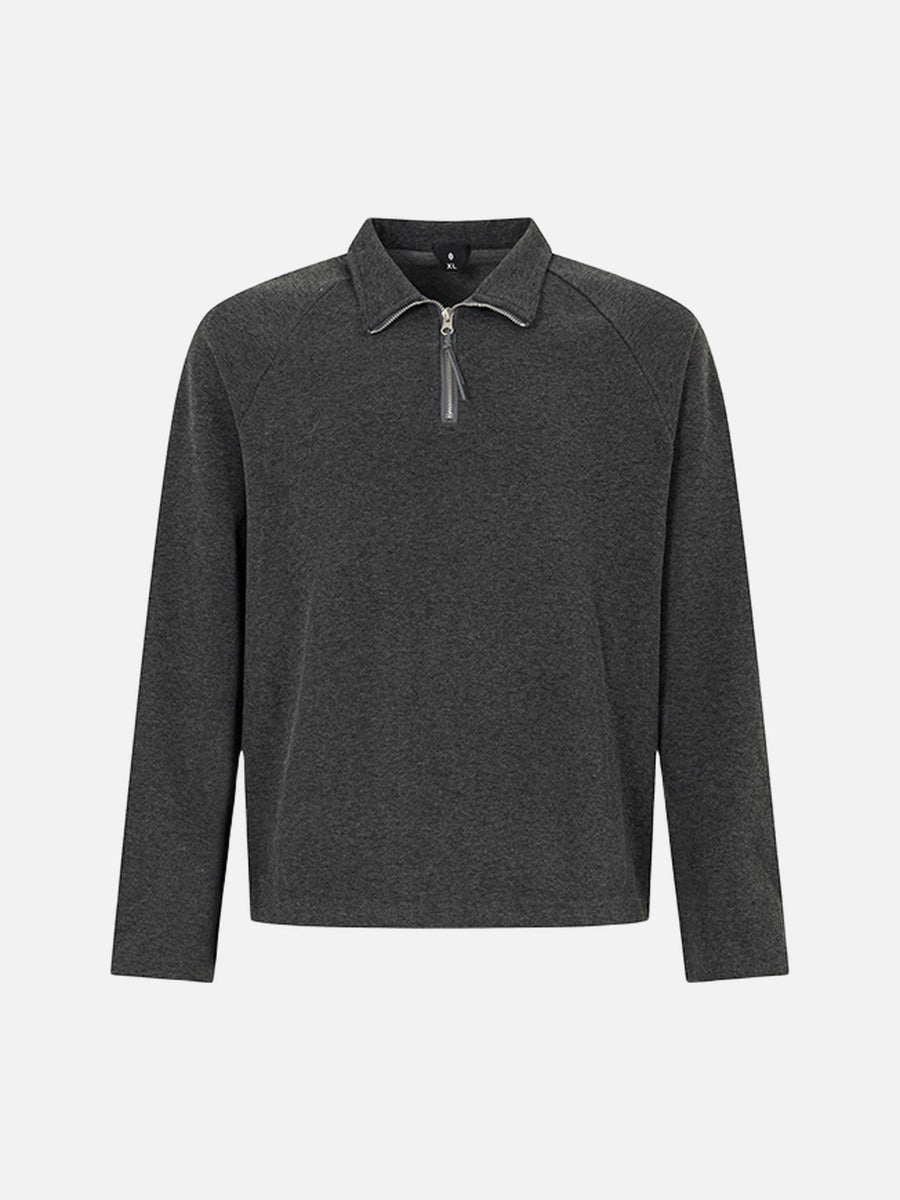 Damen Langarm Polo-Shirt mit Halbzip in Rückansicht