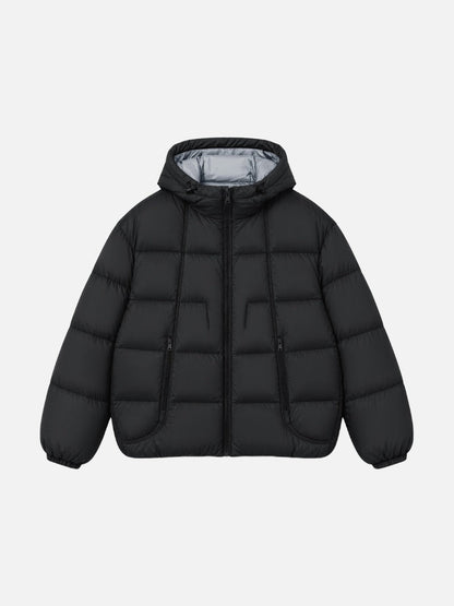 Oversized Quilted Jacket With Contrast Lining