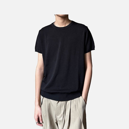 Geripptes Kurzarm-T-Shirt für Damen als schlichter Alltagslook