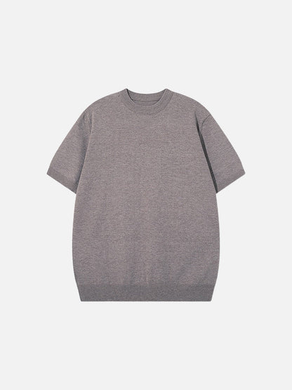 Damen Stricktop in Olivgrün kombiniert als vielseitiges Basic-Oberteil