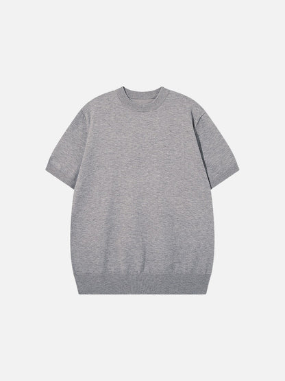 Rückansicht eines olivgrünen Damen-Stricktops mit cleanem Schnitt
