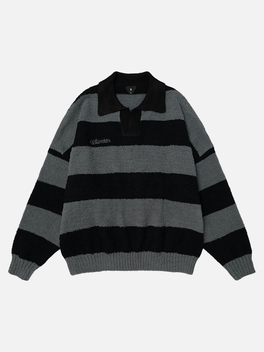 Tom Hollinger | Damen Gestreifter Oversize Strickpullover