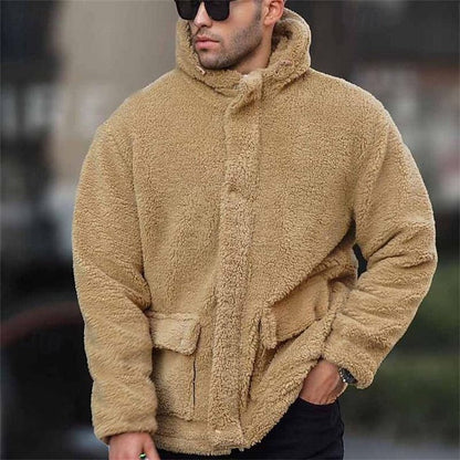 Herren Kapuzenjacke Mit Weicher Oberfläche