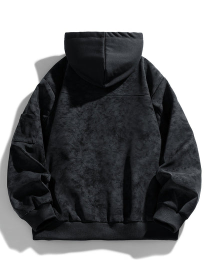 Kapuzenjacke mit geschlossenem Reißverschluss für einen sportlichen Look