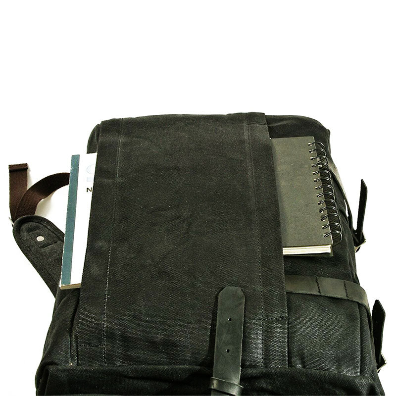 Tom Hollinger |  Canvas Roll-Top Vintage Motorrad Rucksack