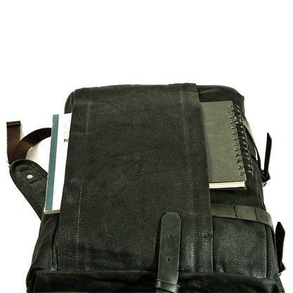Tom Hollinger |  Canvas Roll-Top Vintage Motorrad Rucksack