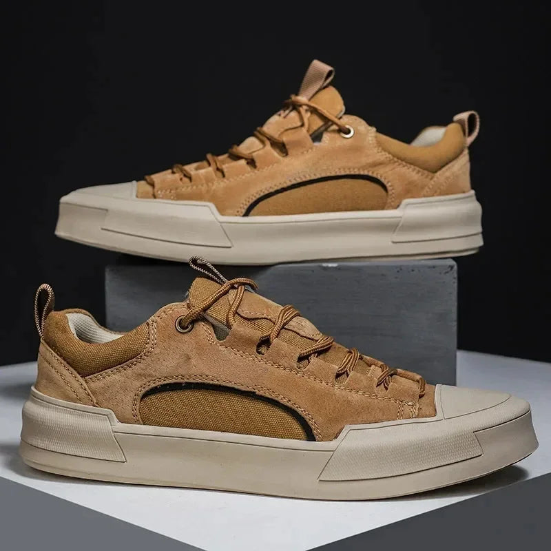 Herren Canvas Schnür-Sneaker im Skate-Stil in Rückansicht