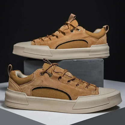 Herren Canvas Schnür-Sneaker im Skate-Stil in Rückansicht