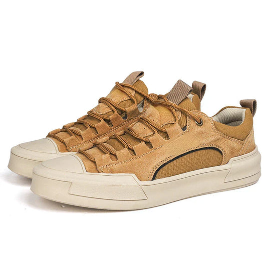 Herren Canvas Schnür-Sneaker mit strukturierter Gummisohle