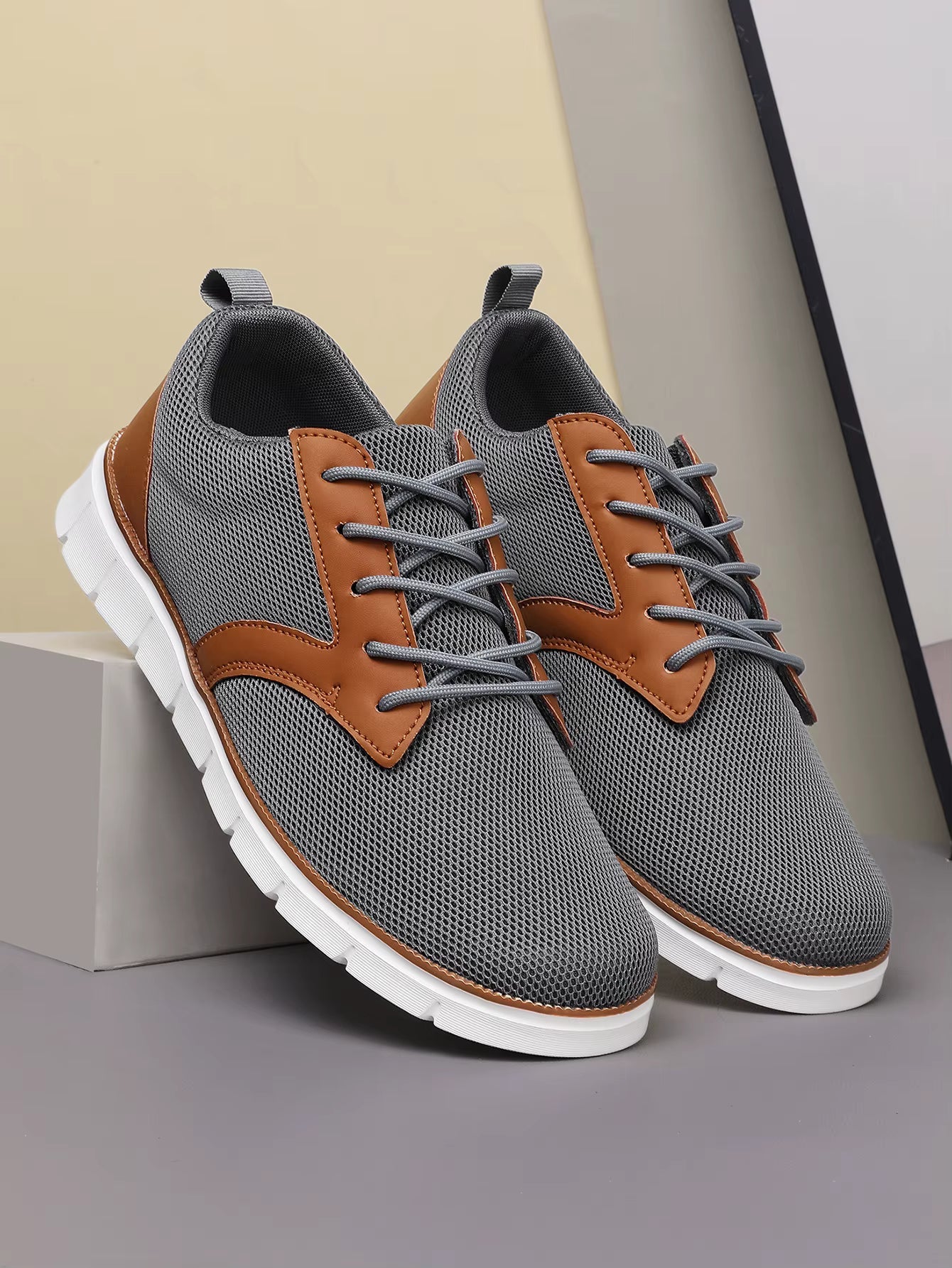 Herren Canvas Leder Sneaker