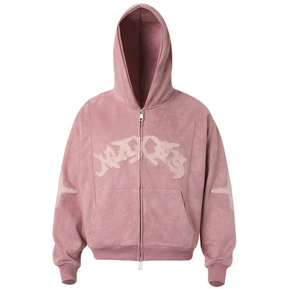 Damen Kapuzenjacke In Vintage Optik Mit Reissverschluss