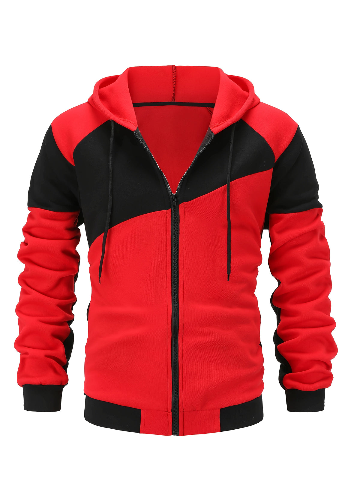 Kapuzenjacke mit durchgehendem Reißverschluss und Farbverlauf