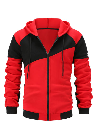 Kapuzenjacke mit durchgehendem Reißverschluss und Farbverlauf