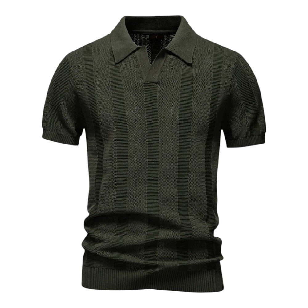 Tom Hollinger | Herren Poloshirt aus offenem Maschenstrick