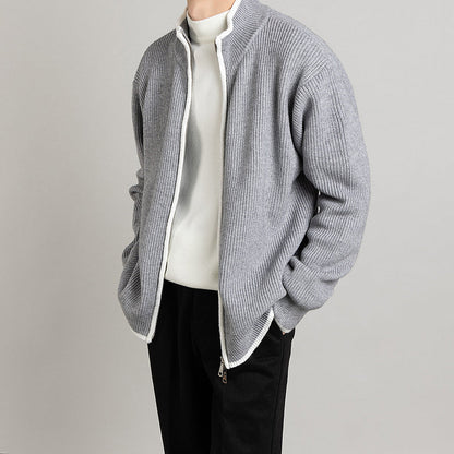 Men's Open-Front Long-Sleeve Cardigan