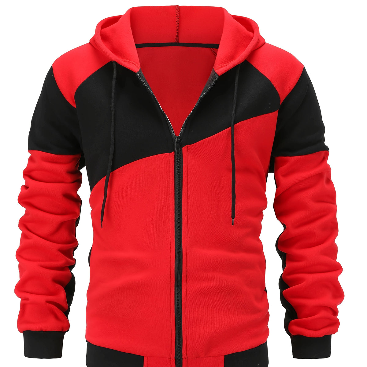 Sportliche Herren-Kapuzenjacke mit Reißverschluss und Farbverlauf
