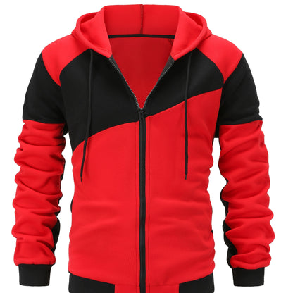 Sportliche Herren-Kapuzenjacke mit Reißverschluss und Farbverlauf