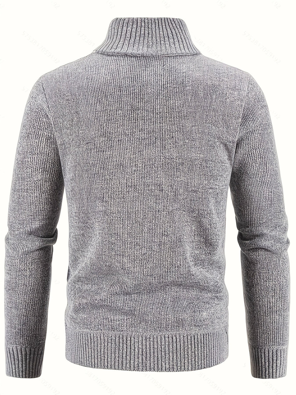 Strukturdetail am Oberkörper der Herren-Strickjacke