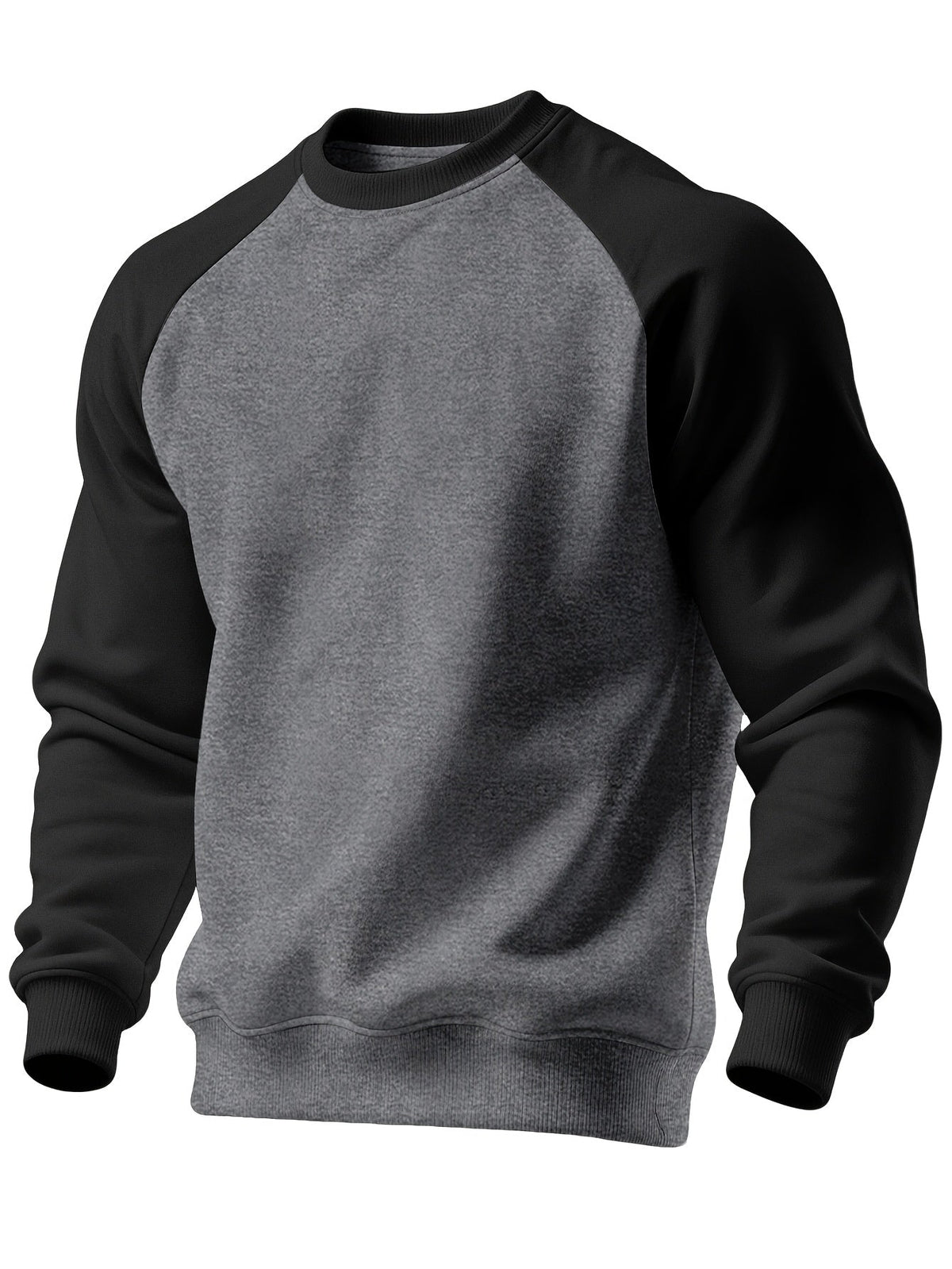 Frontansicht des Herren-Sweatshirts mit klassischen Raglanärmeln